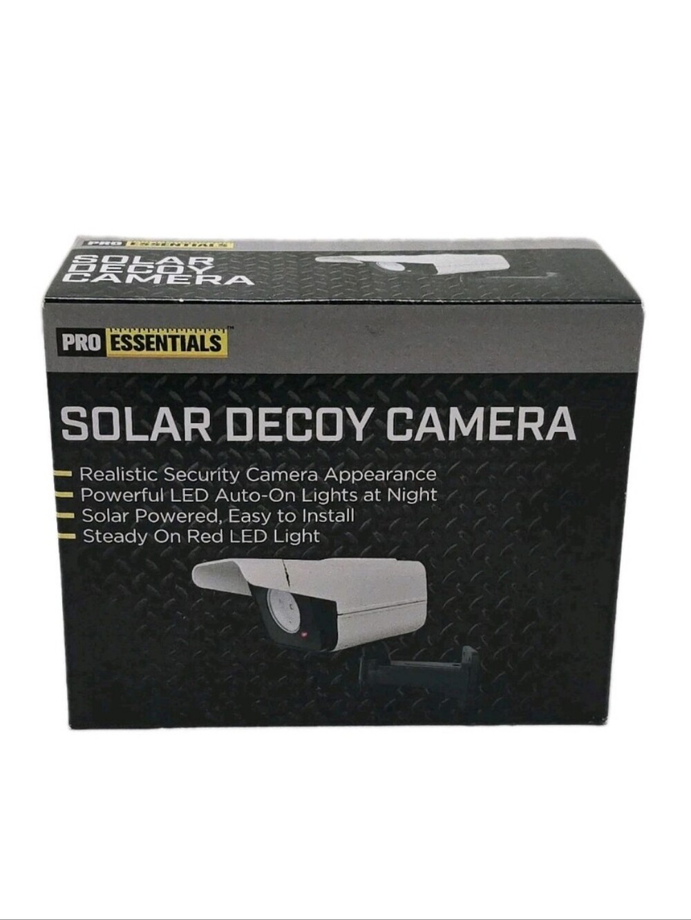 Pro Essentials Solar Decoy Security Camera Fake CCTV Outdoor LED Light Simulated